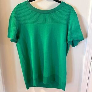 Green Short Sleeve Knit Top